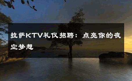 拉萨KTV礼仪招聘：点亮你的夜空梦想 