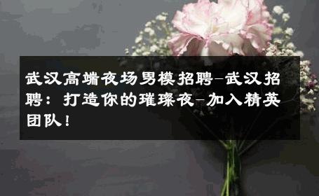 武汉高端夜场男模招聘-武汉招聘：打造你的璀璨夜-加入精英团队！ 