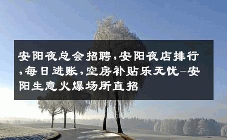 安阳夜总会招聘,安阳夜店排行,每日进账,空房补贴乐无忧-安阳生意火爆场所直招