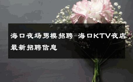 海口夜场男模招聘-海口KTV夜店最新招聘信息 