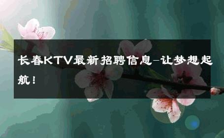 长春KTV最新招聘信息-让梦想起航！ 