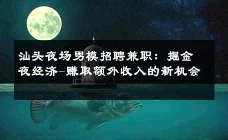 汕头夜场男模招聘兼职：掘金夜经济-赚取额外收入的新机会 