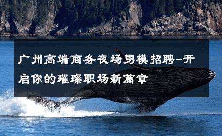 广州高端商务夜场男模招聘-开启你的璀璨职场新篇章 