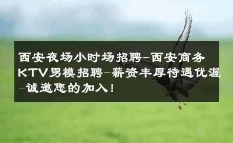 西安夜场小时场招聘-西安商务KTV男模招聘-薪资丰厚待遇优渥-诚邀您的加入！ 