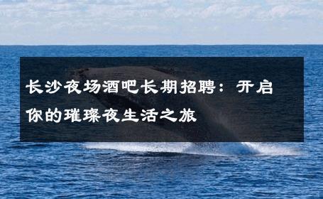 长沙夜场酒吧长期招聘：开启你的璀璨夜生活之旅 